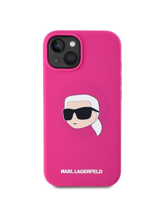 KARL LAGERFELD KARL LAGERFELD Etui na telefon Karl Head Print MagSafe Różowy