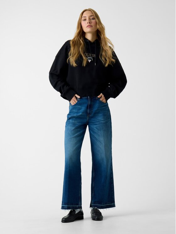 Guess Jeans Guess Jeans Majica dugih rukava 180725 Crna Classic Fit