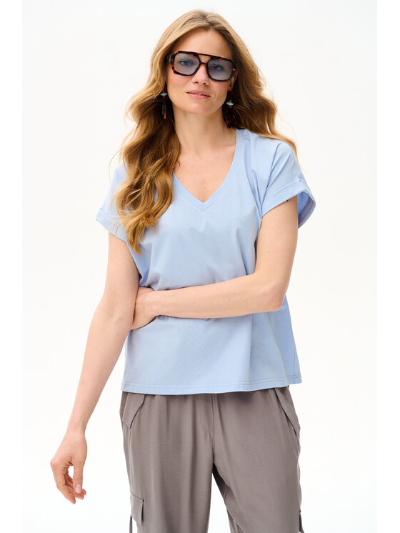 blue shadow blue shadow Bluzka Filya Niebieski Regular Fit