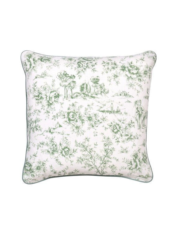 Roseberry Home Roseberry Home Poszewka dekoracyjna Toile de Jouy Green Zielony