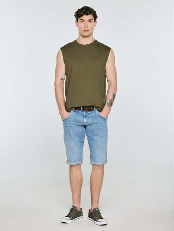 BIG STAR BIG STAR Tank top IRRER Zielony Comfort Fit