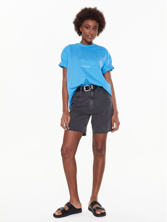 Calvin Klein Jeans Calvin Klein Jeans Džinsiniai šortai J20J220647 Juoda Mom Fit