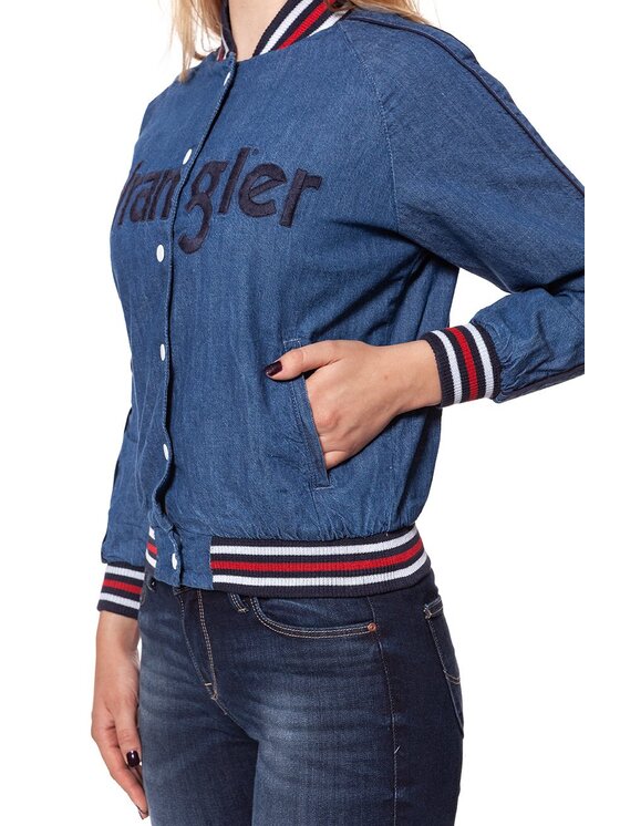 Wrangler Wrangler Giacca di transizione BOMBER JACKET Bianco Regular Fit