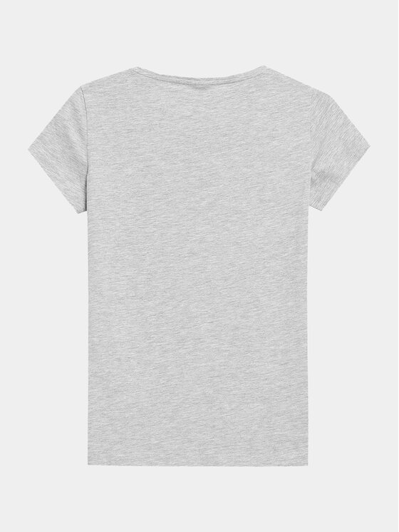 4F 4F T-shirt 4FAW23TTSHF0906 Grigio Slim Fit