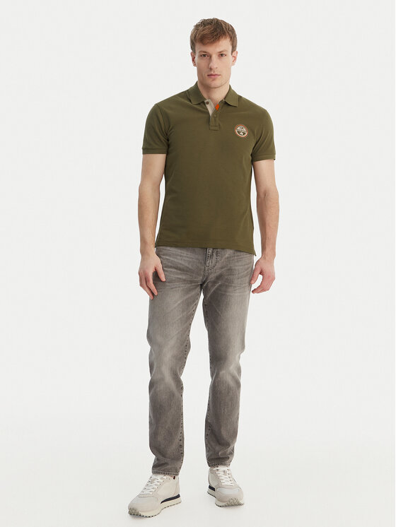 Napapijri Napapijri Polo E-Clanis NP0A4ID3 Zielony Regular Fit