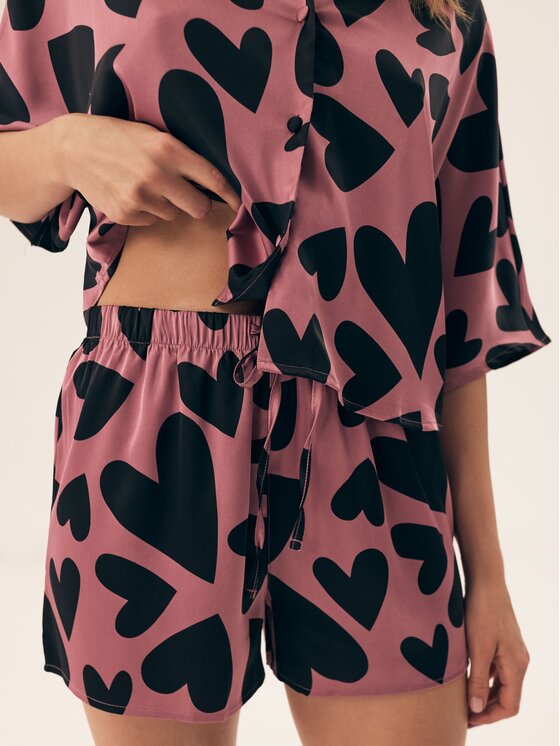 Esotiq Esotiq Piżama 42106 Fioletowy Regular Fit