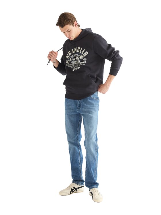 Wrangler Wrangler Bluza 112387046 Czarny Regular Fit