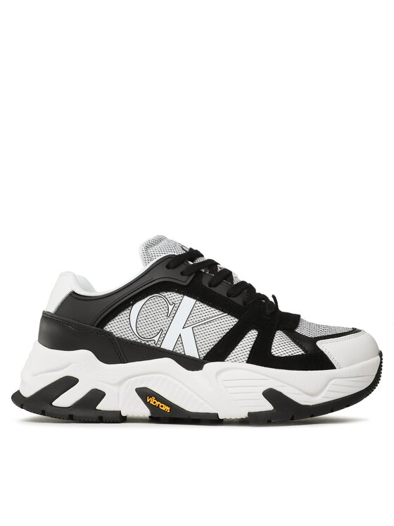 Sneakers Calvin Klein Jeans Chunky Runner Vibram Lth Mix YM0YM00719 Alb