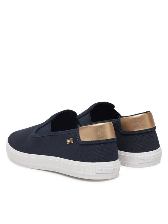 Tommy Hilfiger Tommy Hilfiger Teniszcipő Vulc Canvas Slip-On Sneaker FW0FW08645 Sötétkék