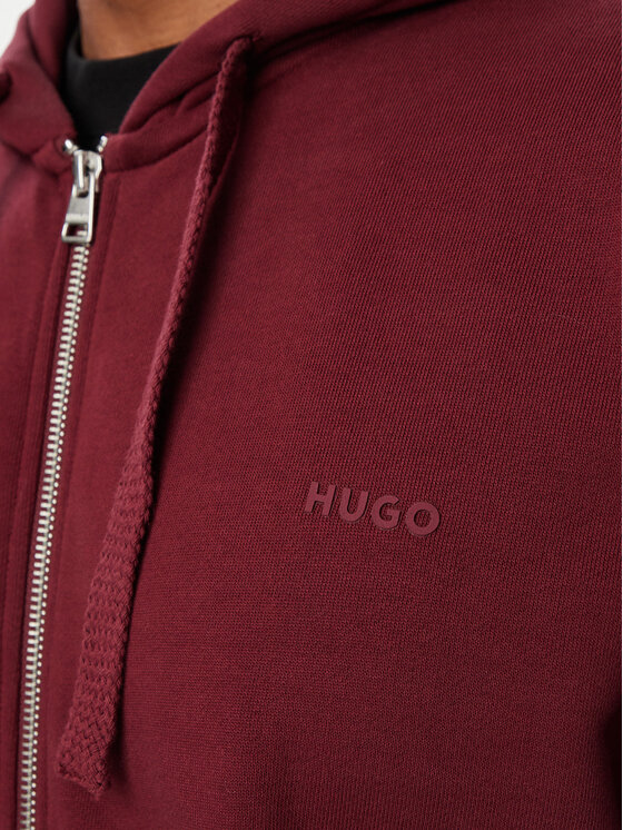 HUGO HUGO Majica dugih rukava Dapozip 50548651 Tamnocrvena Relaxed Fit