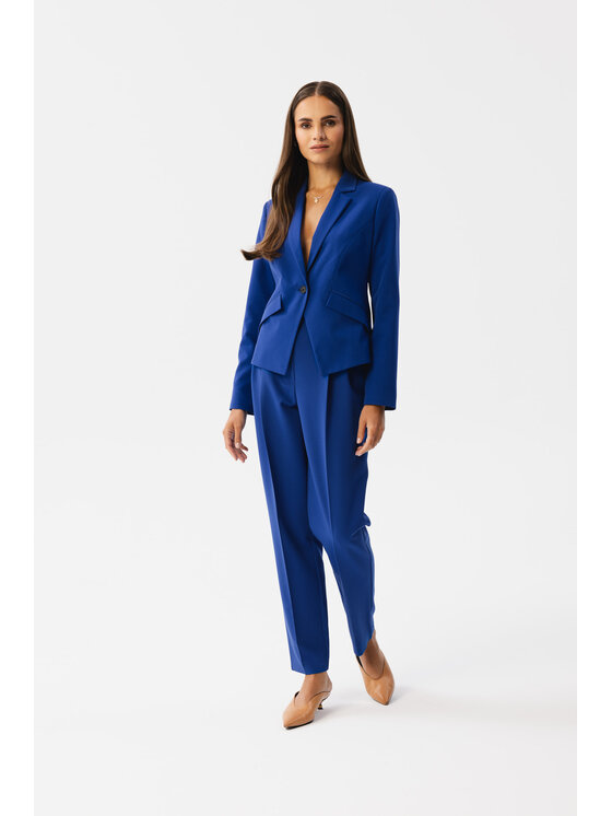 Stylove Stylove Kalhoty z materiálu S356 Modrá Modern Fit