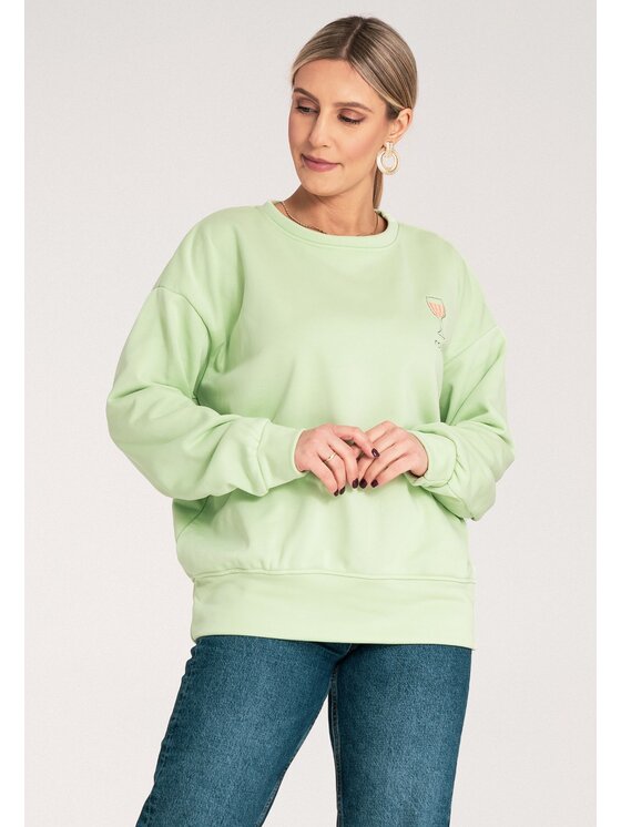 FIGL FIGL Felpa M1152 Verde Regular Fit