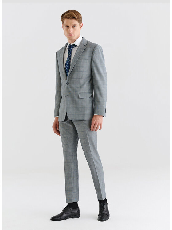 Pako Lorente Pako Lorente Spodnie garniturowe P23SF-6G-025 Szary Slim Fit