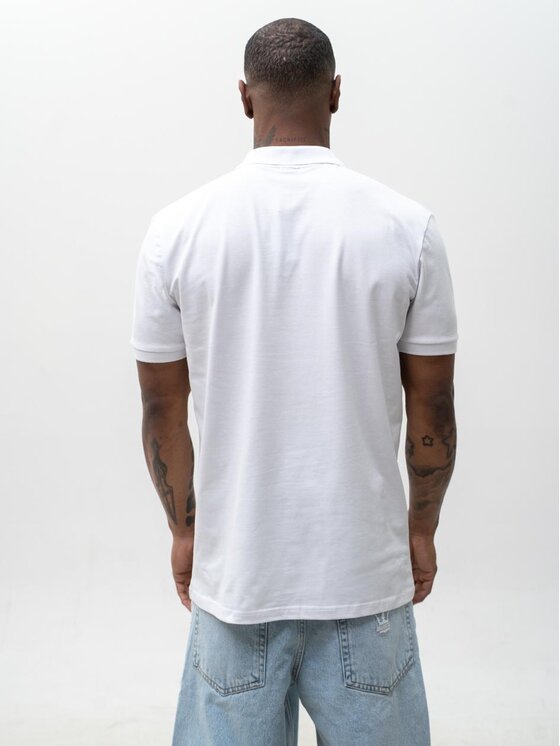 Jigga Wear Jigga Wear Polo Klasyczna z koroną 131168 Biały Regular Fit