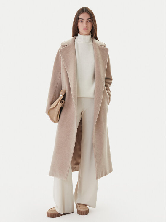 Weekend Max Mara Weekend Max Mara Cappotto di lana Tempera 2525016082 Beige Regular Fit