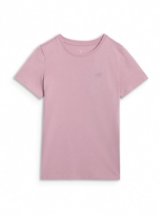 4F 4F T-Shirt BASIC+ Różowy jasny Oversize