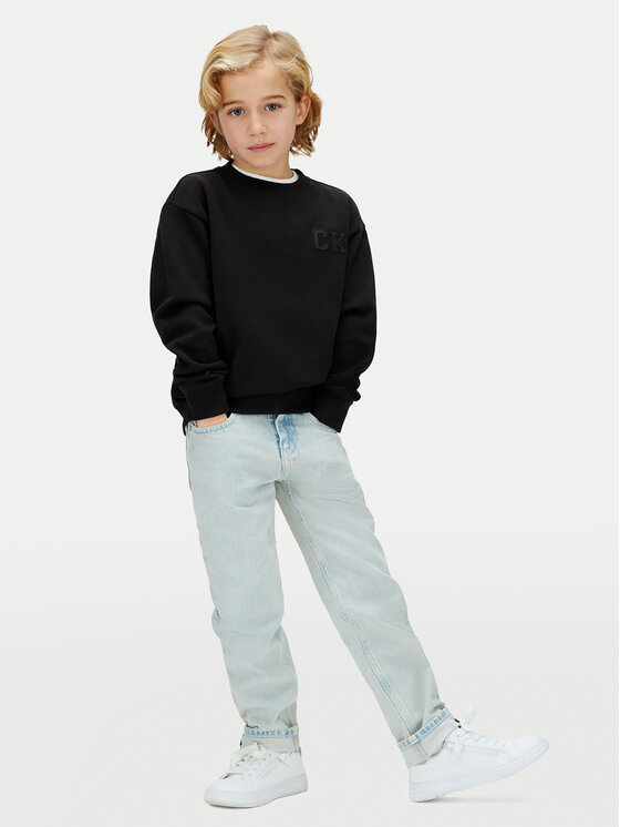 Calvin Klein Jeans Calvin Klein Jeans Pulóver LVCKSJB07B Fekete Relaxed Fit
