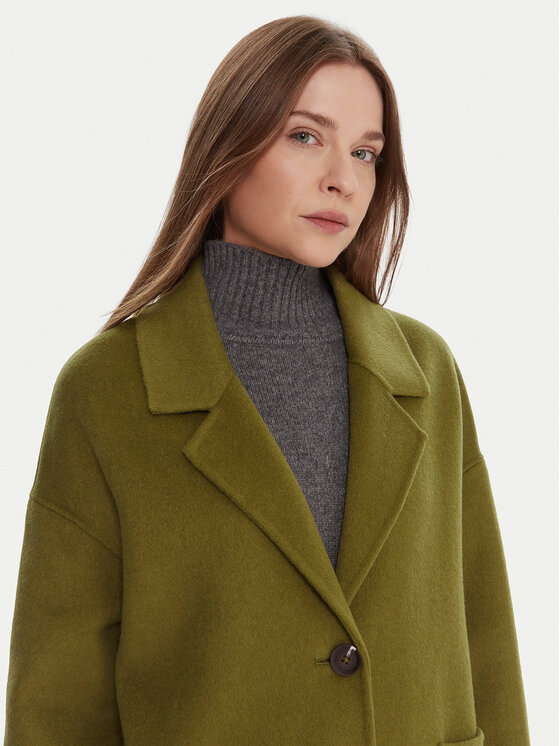 United Colors Of Benetton United Colors Of Benetton Wollmantel 28F7DN082 Grün Regular Fit