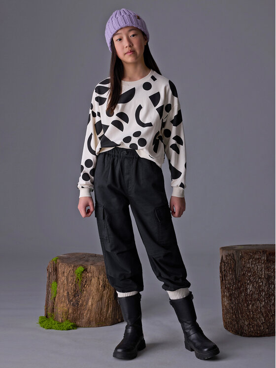 Mayoral Mayoral Spodnie dresowe 7578 Czarny Regular Fit