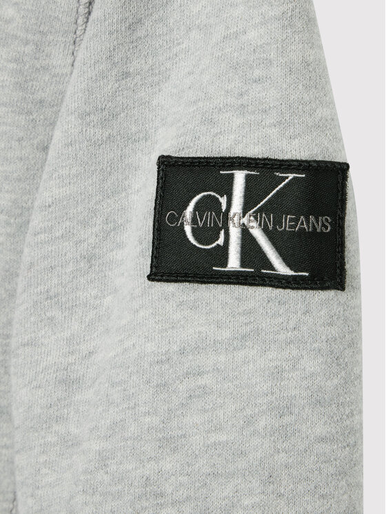 Calvin Klein Jeans Calvin Klein Jeans Mikina Blocking Badge IB0IB00682 Šedá Regular Fit