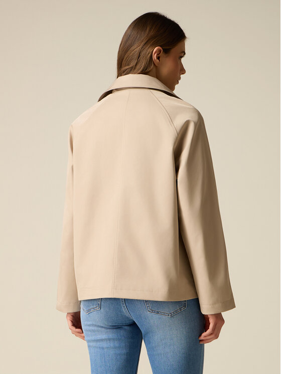 Oltre Oltre Płaszcz zimowy 0007J000158N002 Kremowy Regular Fit