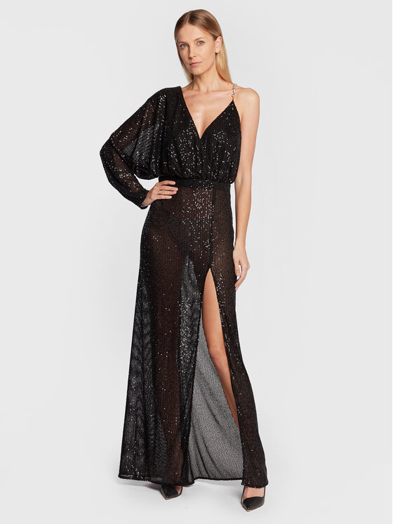 Elisabetta Franchi Elisabetta Franchi Vakarinė suknelė AB-288-27E2-V560 Juoda Regular Fit