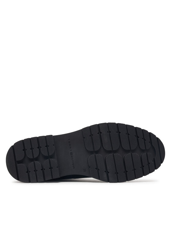 Tommy Hilfiger Tommy Hilfiger Ghete Jodhpur Th Emboss Grain Leather Chelsea FW0FW09559 Negru