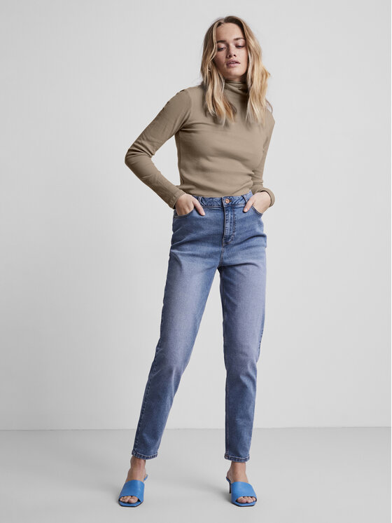 Tunica A Dolcevita In Maglia Fine PIECES – Donna, Colore Nero, Taglia L, Orlo Arrotondato