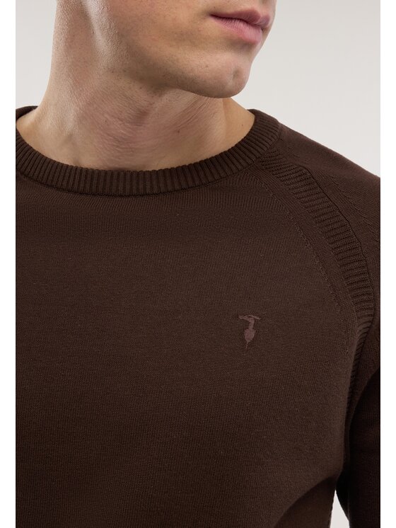 Trussardi Trussardi Sweter M0518000056N032 Brązowy Regular Fit