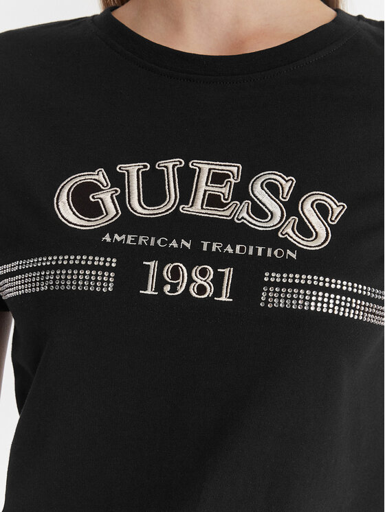Guess Guess Tricou V6RI16 I3Z14 Negru Regular Fit