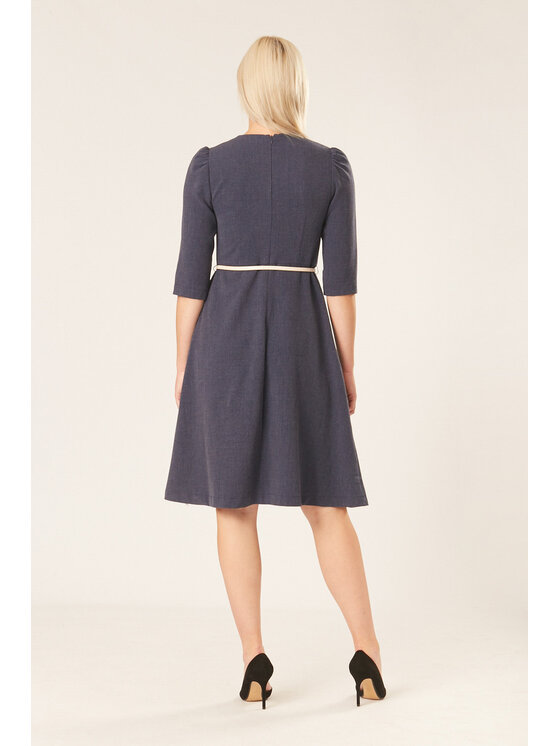 QUIOSQUE QUIOSQUE Každodenné šaty SUITY DRESS Tmavomodrá Regular Fit