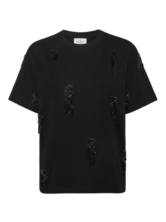 PHILIPP PLEIN PHILIPP PLEIN Tričko 22921 Čierna Over Fit