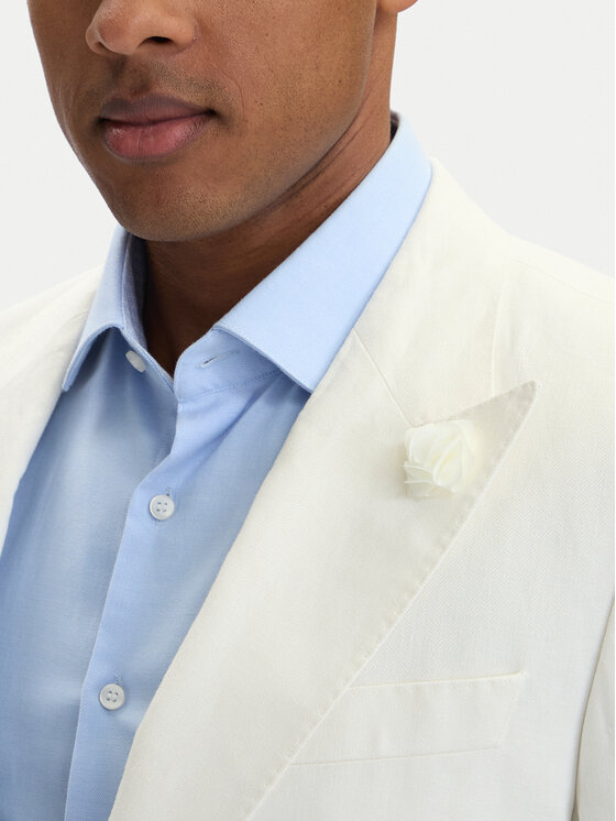 BOSS BOSS Giacca da abito Hutson Peak 262 50561857 Bianco Slim Fit