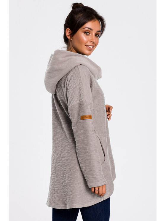 BeWear BeWear Bluza B131 Szary Baggy Fit