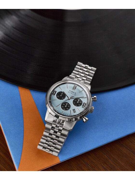 Timex Timex Zegarek TW2Y66500 Srebrny