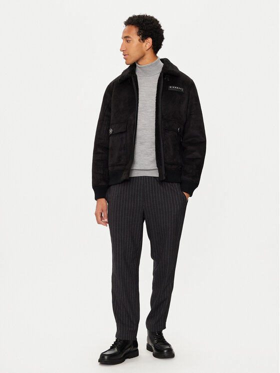 Richmond X Richmond X Bunda z imitace kůže UMA24167MT Černá Regular Fit
