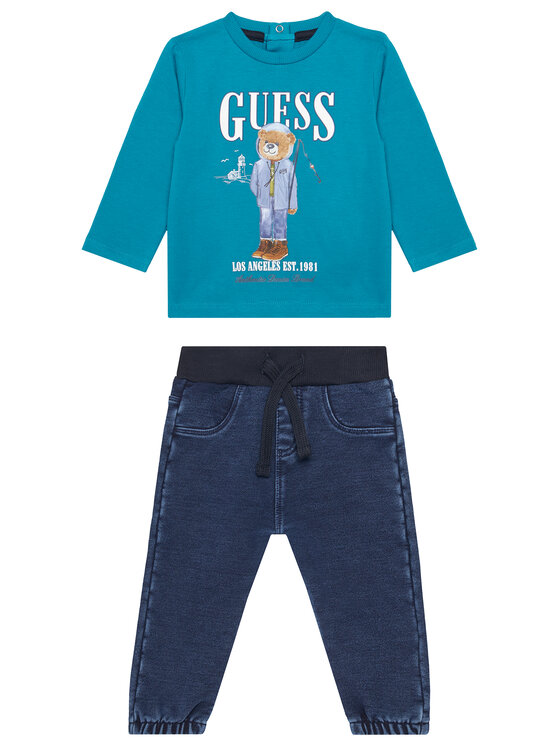 Guess Guess Komplektas: palaidinė ir kelnės I5BG13 I3Z14 Mėlyna Regular Fit