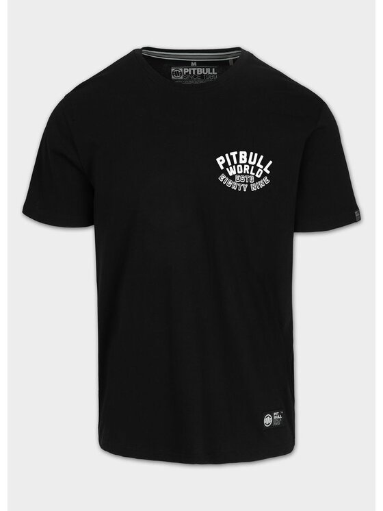 PITBULL PITBULL T-Shirt Koszulka męska HERO S Czarny Regular Fit