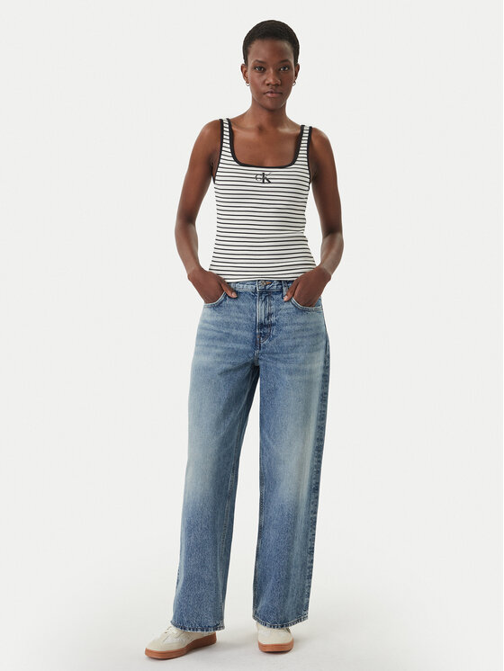 Calvin Klein Jeans Calvin Klein Jeans Top LV047F832G Czarny Slim Fit