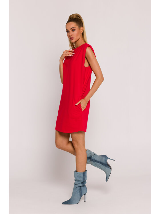 Made of Emotion Made of Emotion Letné šaty M789 Červená Generous Fit