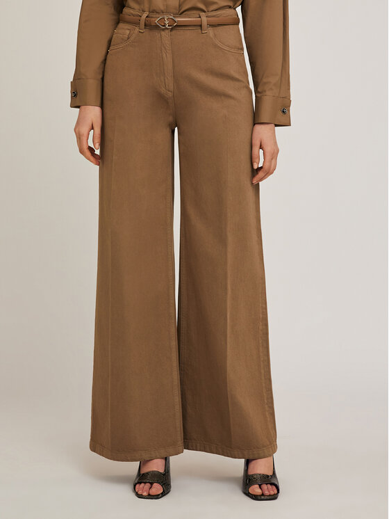 Motivi Motivi Pantaloni di tessuto P733Q003789N022 Marrone Over Fit