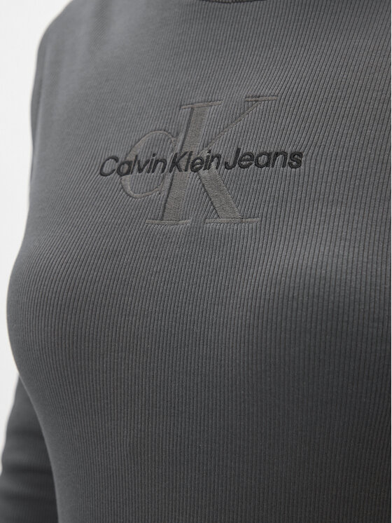 Calvin Klein Jeans Calvin Klein Jeans Sukienka codzienna Hero Monologo J20J222514 Szary Slim Fit