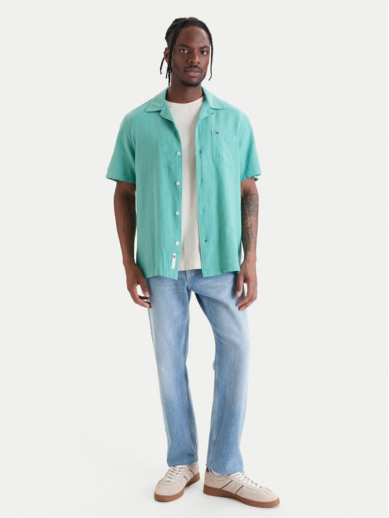 Tommy Jeans Tommy Jeans Cămașă DM0DM23058 Verde Regular Fit