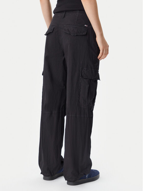 Tommy Jeans Tommy Jeans Kalhoty z materiálu DW0DW20350 Černá Relaxed Fit