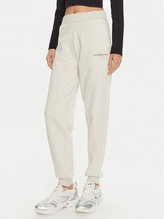 Calvin Klein Jeans Pantaloni da tuta Monologo J20J223590 Grigio Relaxed Fit, taglia : S