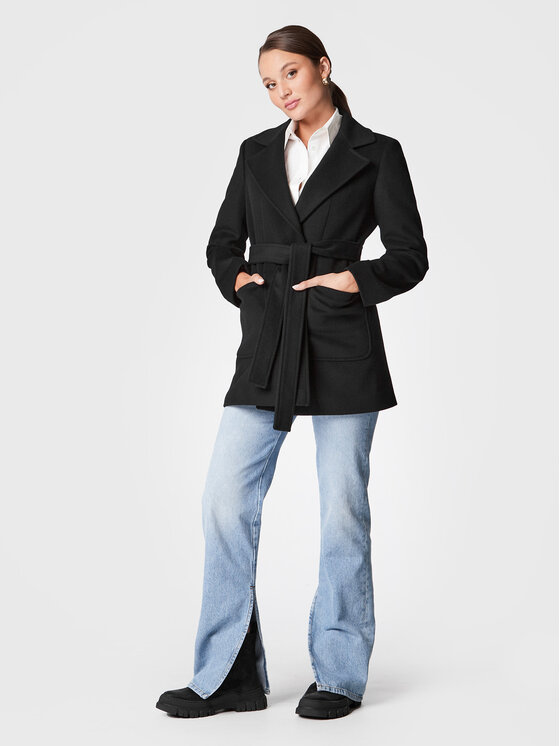MAX&Co. MAX&Co. Вовняне пальто Shortrun 40849922 Чорний Regular Fit