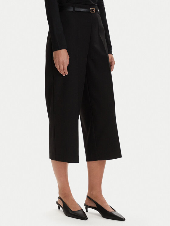 Vero Moda Culottes nohavice Elma 10339926 Čierna Wide Leg