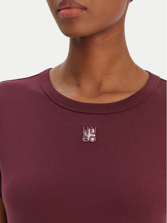 HUGO HUGO T-shirt Deloris 50512002 Bordeaux Regular Fit