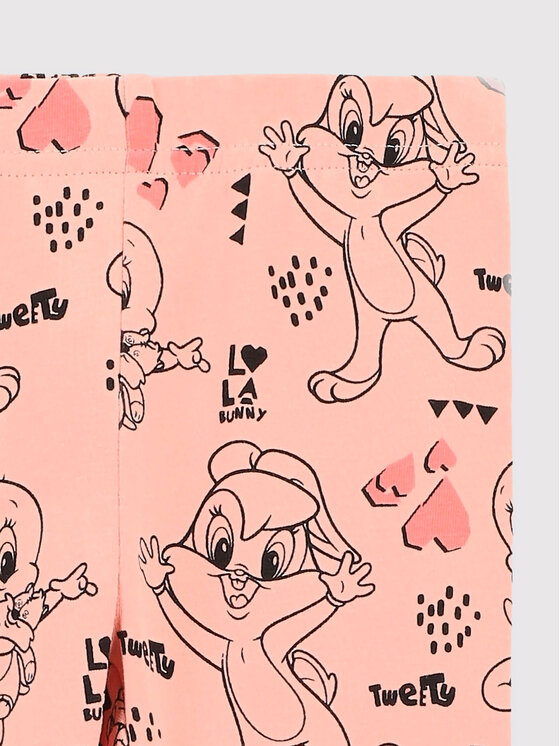 Coccodrillo Coccodrillo Legginsy LOONEY TUNES ZC2122102LIG Różowy Slim Fit