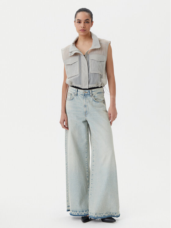 PINKO PINKO Kamizelka 104852 A2EK Szary Regular Fit